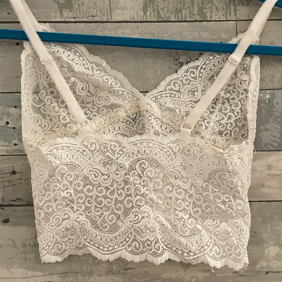L' Intimates White Lace Adjustable Straps Bra Size M - Picture 5 of 9